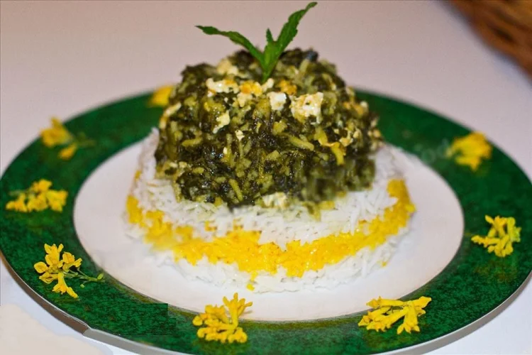 ترش تره با اسفناج