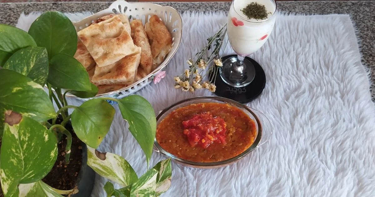 طرز تهیه میرزا قاسمی بدون تخم مرغ