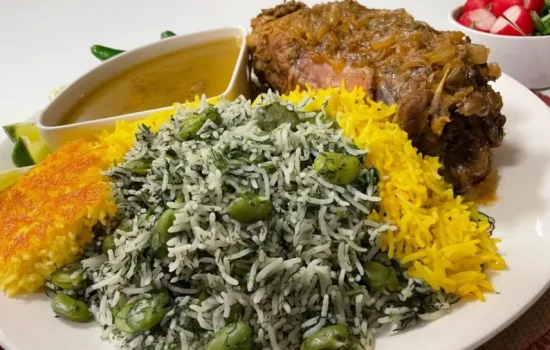 باقالی پلو با گوشت